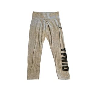 Puma Light Gray High Waisted Athletic Capri Leggings